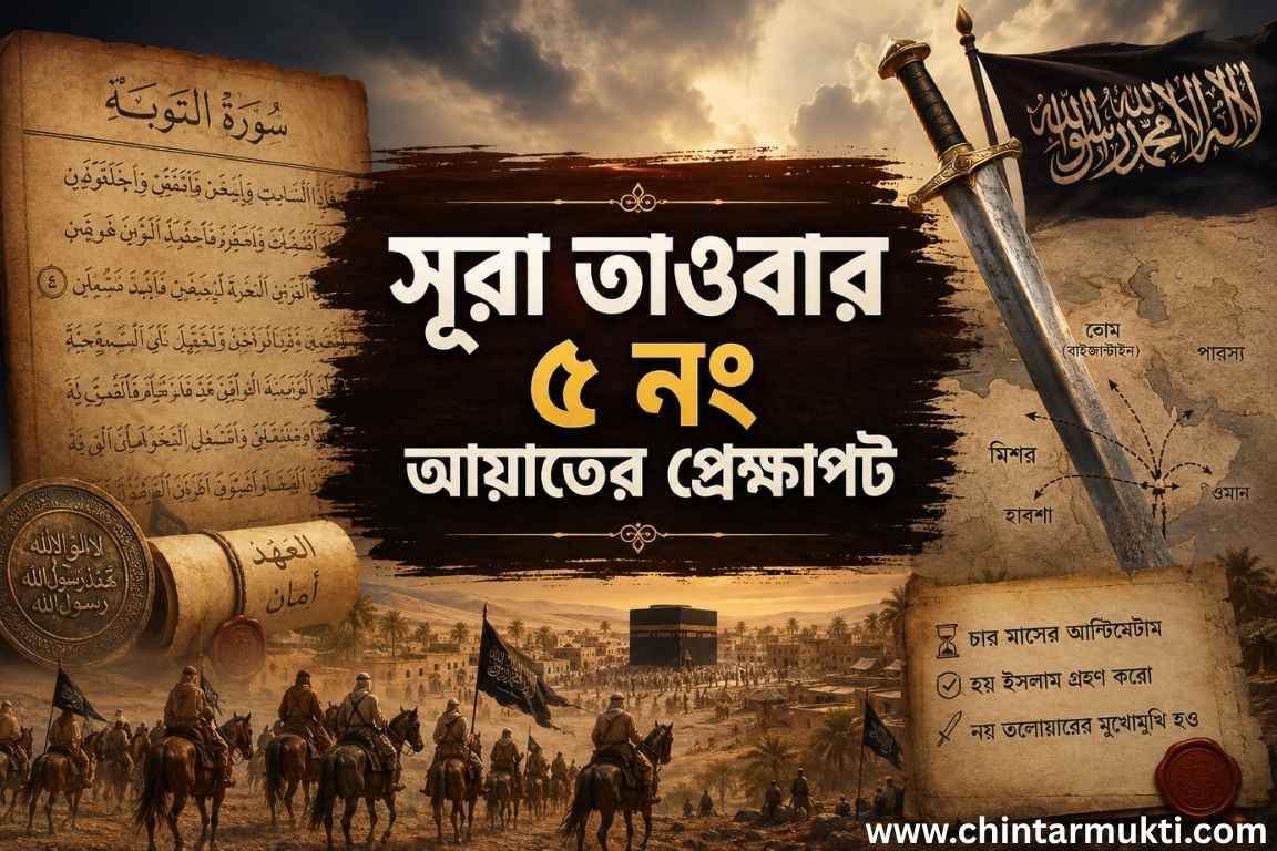 সূরা তাওবার মুশরিক হত্যার আয়াত কি যুদ্ধের প্রেক্ষাপটে নাজিল হয়েছিলো?