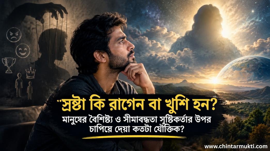 স্রষ্টা কি রাগেন বা খুশি হন? মানুষের বৈশিষ্ট্য ও সীমাবদ্ধতা সৃষ্টিকর্তার উপর চাপিয়ে দেয়া কতটা যৌক্তিক?